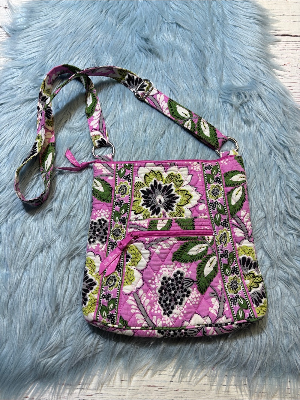 Vera Bradley Hipster Purse Bag in Priscilla Pink